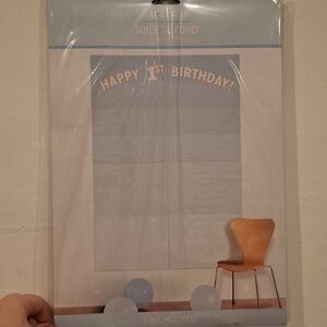 Happy 1st Birthday Boy Backdrop